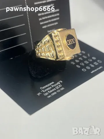 Мъжки златен пръстен 14К, снимка 4 - Пръстени - 50301910