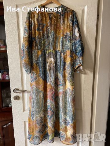 Разкошна нова  дълга елегантна феерична лека кимоно ръкав свободна кройка рокля , снимка 1 - Рокли - 45770468