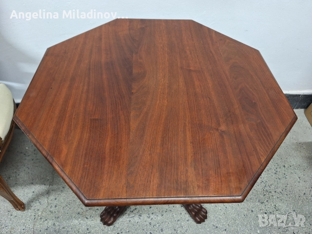 Антична Викторианска маса от орех , снимка 9 - Маси - 51653021