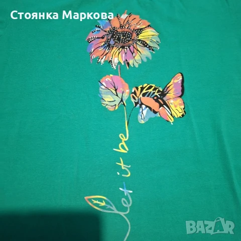 Нова блузка с красиво цвете, снимка 3 - Тениски - 51053134