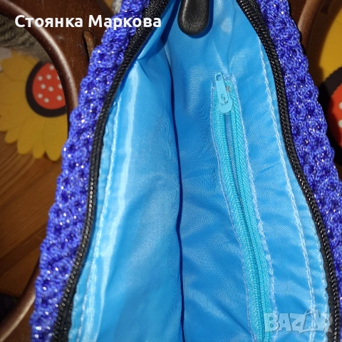 Плетена чанта с дърбени дръжки, снимка 4 - Чанти - 53577928