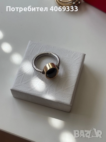 Златен пръстен от 14 каратово  жълто и бяло злато Камък -Звезден сапфир  6.88гр 56р-р (17.8мм) , снимка 3 - Пръстени - 51630181