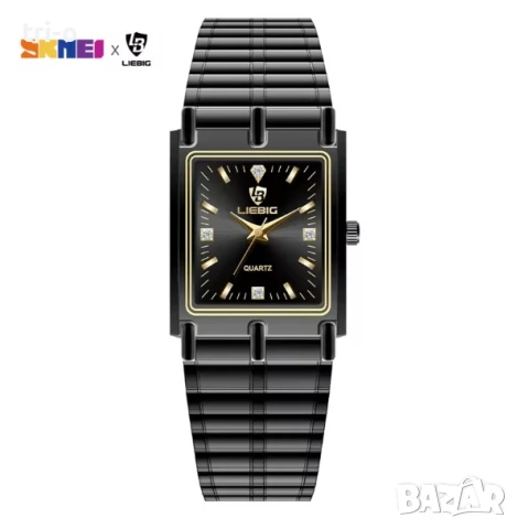 LIEBIG Луксозен кварцов часовник стоманени гривни, за мъже, жени L1018