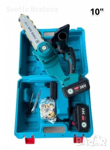 Акумулаторна резачка за дърва с маслен филтър,2х36V 10Ah,с акумулаторен верижен трион, снимка 2 - Други инструменти - 52633135