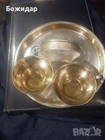 Посребрен Сервиз за кафе.СССР., снимка 4 - Сервизи - 53867567