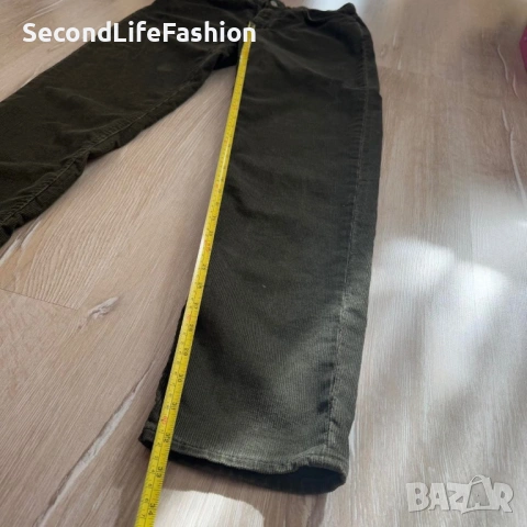 Calvin Klein кадифени панталони за жени W31 L32 Y2K Moms Jeans тъмнозелени, снимка 5 - Дънки - 53274399