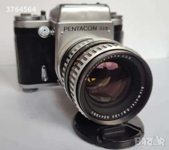 Продавам филмов 6х6 фотоапарат Pentacon SIX с обектив Biometar 120mm f:2.8, снимка 7 - Фотоапарати - 49215905