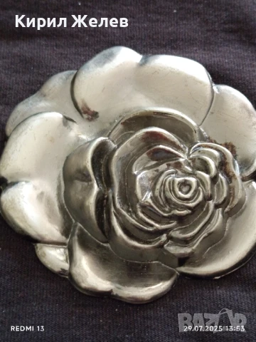 КАТАРАМА за КОЛАН ИЗОБРАЗЯВА ЦВЕТЕ МЕТАЛНА СРЕБРИСТ ЦВЯТ 57721, снимка 4 - Колани - 51178866