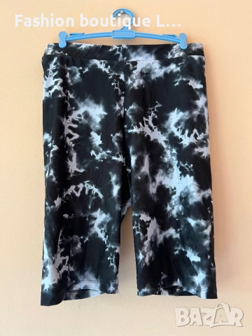 Спортен клин тип bike shorts с ластик в талията S размер черен и бял цвят 🤍🖤🤍🖤