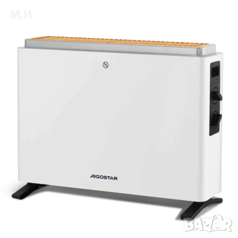 Електрически конветкор Aigostar 2000W с 3 нива на мощност и термостат, снимка 6 - Отоплителни печки - 53113402