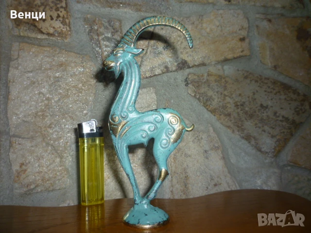 Месингова Фигура Статуетка, снимка 11 - Антикварни и старинни предмети - 50599848