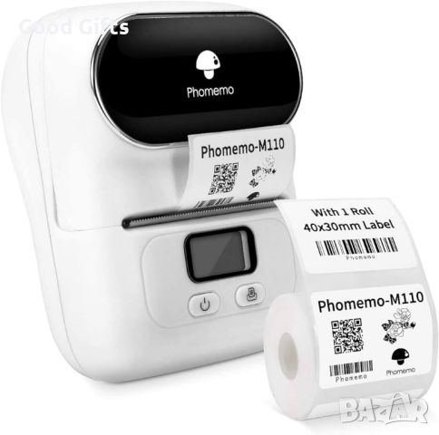 Smart Label Принтер M110 с Bluetooth връзка, приложение, съвместимост с Windows, Apple IOS и Android