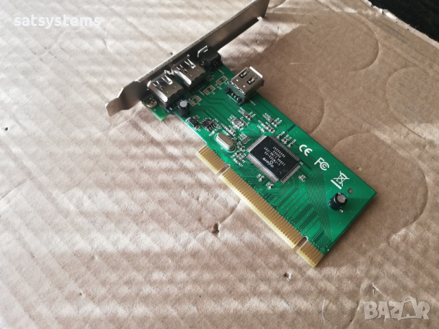 PCI 3+1 Port 1394 FireWire Adapter Card Repotec RP-94HOST, снимка 4 - Други - 45009896