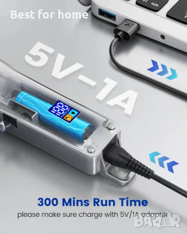 Машинка за подстригване, тример със 6 приставки  за мъже от  GLAKER, снимка 4 - Машинки за подстригване - 50363731