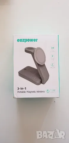 3-в-1 Безжична станция за зареждане с MagSafe iPhone 16/15/14/13, снимка 8 - Безжични зарядни - 49882278