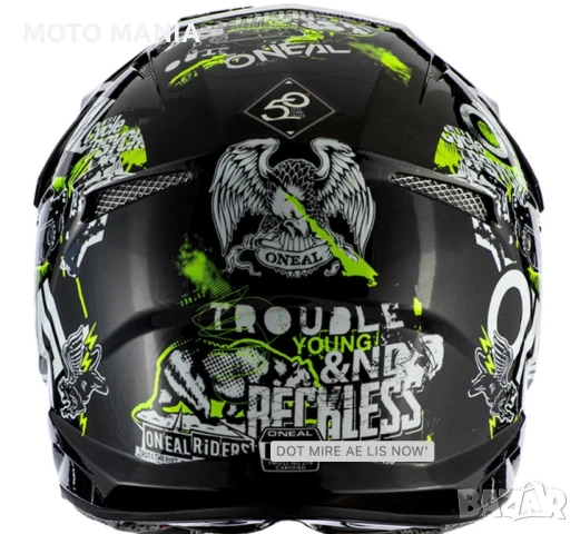 Мотокрос каска O’neal 3SRS Attack 2.0 BLACK/NEON YELLOW, снимка 3 - Други спортове - 50482174