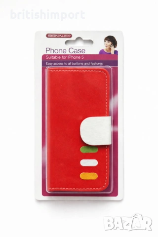 Калъф тип портфейл за iPhone 5