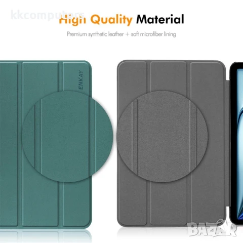 iPad Air 13 (2025) / (2024) Trifold Stand Cover PU Leather+PC Кожен Калъф и Протектор, снимка 8 - Калъфи, кейсове - 51040598