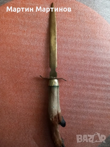 Стар Месингов Нож и Нокторезачка, снимка 5 - Антикварни и старинни предмети - 53616875