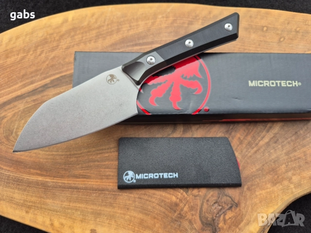 Фиксиран нож Microtech Santoku 3200-10BK,фултанг,G10, снимка 2 - Ножове - 52402621