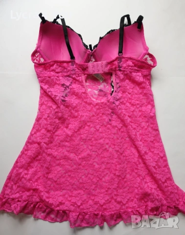 Indulgence by Biatta 75B дантелена розова нощничка, снимка 4 - Бельо - 53309660