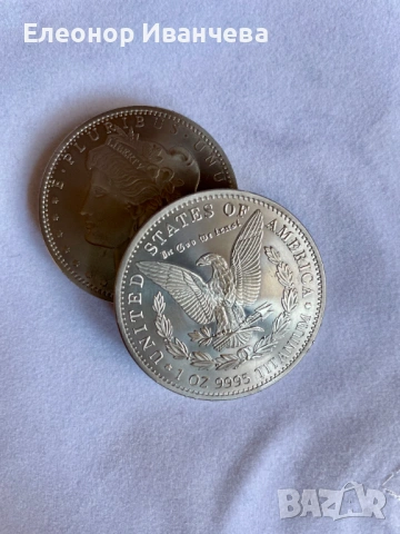 Титаниева Монета - Morgan Dollar 2026, снимка 2 - Нумизматика и бонистика - 53655003