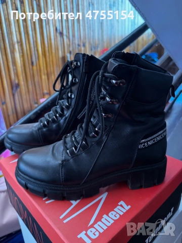 Дамски черни боти , снимка 8 - Дамски боти - 53711865