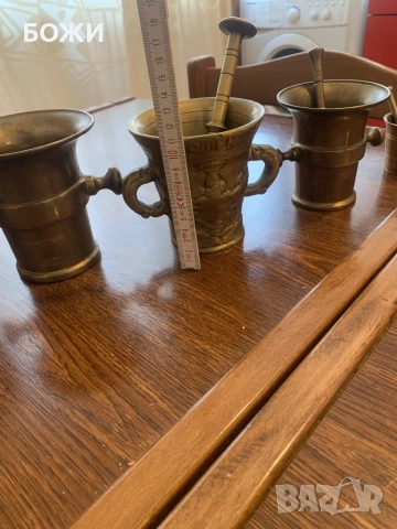 Колекция от стари бронзови хаванчета с чукчета , снимка 4 - Антикварни и старинни предмети - 52349092