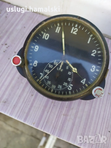 Стар самолетен часовник, снимка 3 - Антикварни и старинни предмети - 54303519