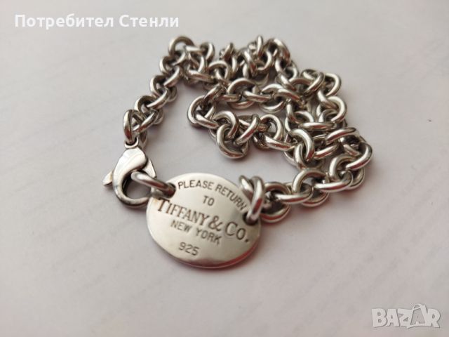 Колие гривна Tiffany сребро 925, снимка 1 - Колиета, медальони, синджири - 46271014