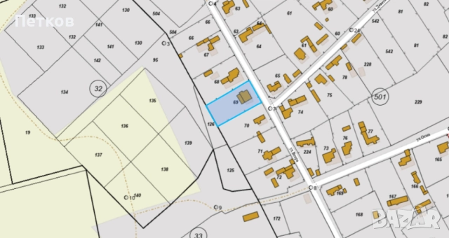 Продава парцел с двуетажна къща