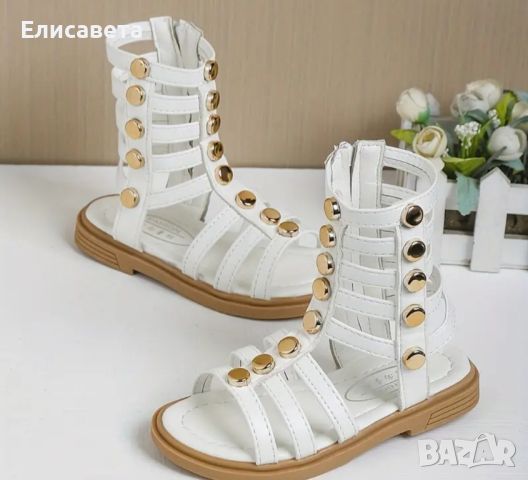 Детски модерни сандали в бял цвят , снимка 3 - Детски сандали и чехли - 46409491