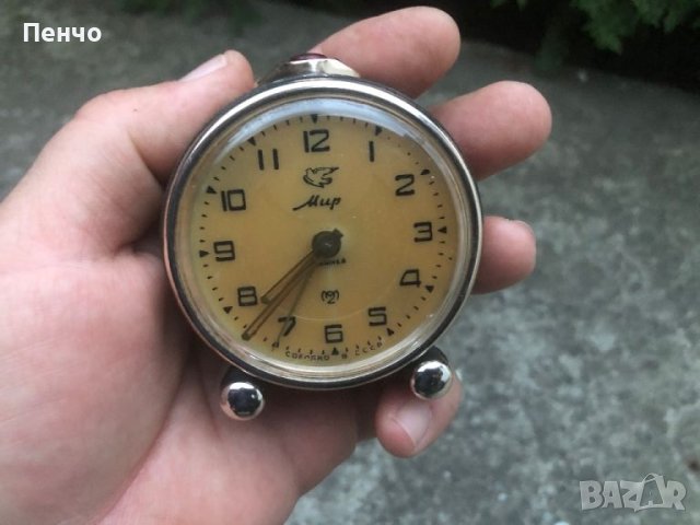 стар часовник - будилник "МИР" - СССР, снимка 2 - Антикварни и старинни предмети - 45081023