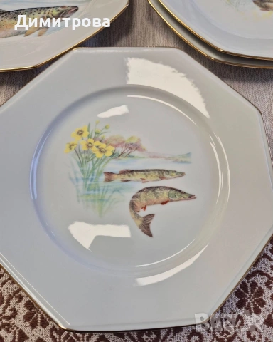 Рибен сервиз, Лимож, снимка 7 - Сервизи - 54227751