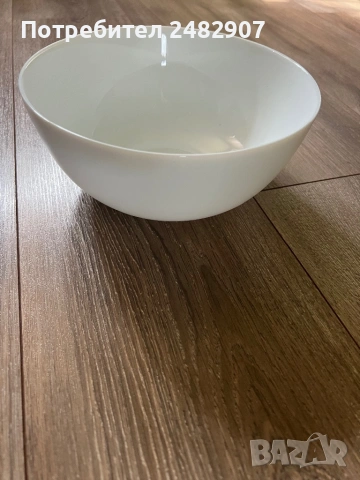 Бяла купа за салата, снимка 2 - Чинии - 53691331