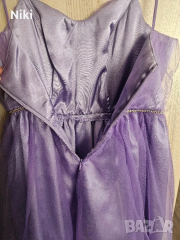 Рокля с тюл, снимка 2 - Рокли - 51357069