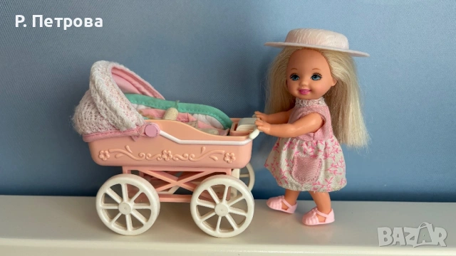 Ретро кукла Шели Barbie с количка за кукли
