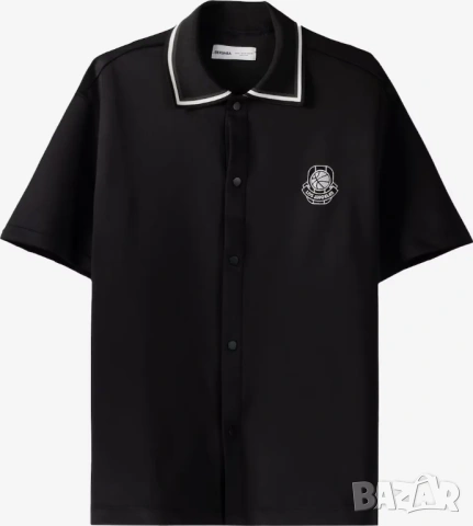 Мъжка баскетболна риза Bershka, 95% полиестер, Черна, XL