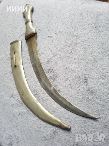 Сребърен ханджар кама меч, снимка 2 - Антикварни и старинни предмети - 53479438