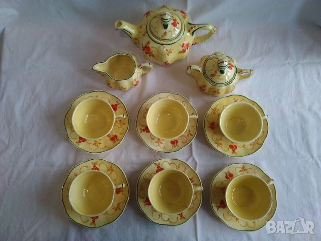 Продавам антикварен сервиз за чай-Ditmar Urbach,Turn-Teplitz., снимка 4 - Антикварни и старинни предмети - 53646510