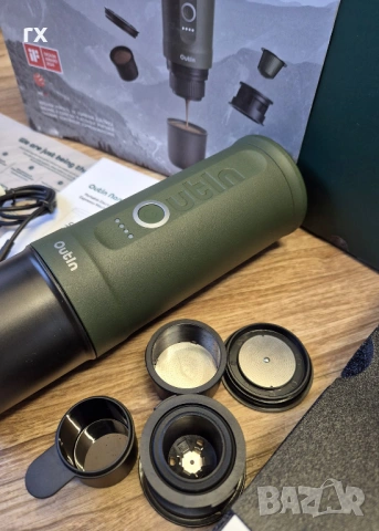 Преносима електрическа еспресо машина Outin Nano –  (Forest Green), снимка 3 - Кафемашини - 53855180