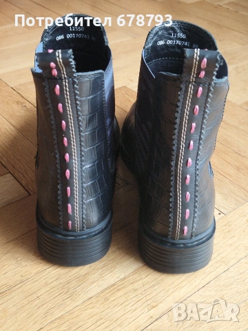 Боти естествена кожа Crickit , снимка 4 - Дамски боти - 53691232