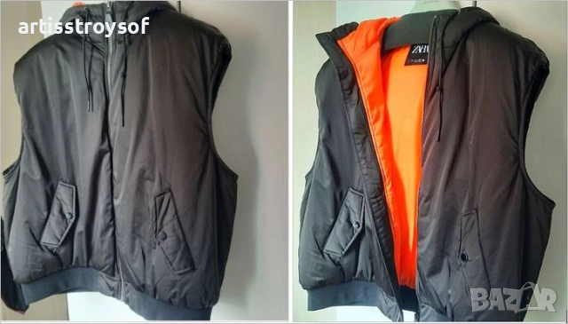 Нов мъжки елек , с качулка,  на Zara, размер L