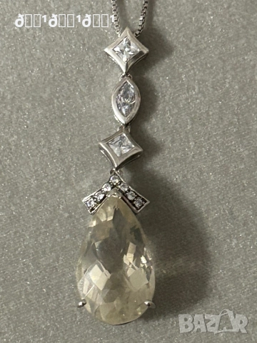 Изключително изискано сребърно колие с Топази , снимка 2 - Колиета, медальони, синджири - 52840742