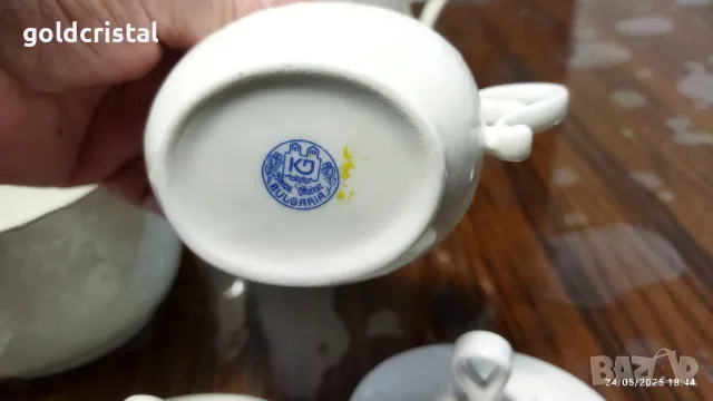 Стар български костен порцелан Бононя Ралица чайник заханица латиера , снимка 11 - Антикварни и старинни предмети - 50415624