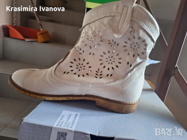 лятна бота естествена кожа , снимка 3 - Дамски боти - 54184765