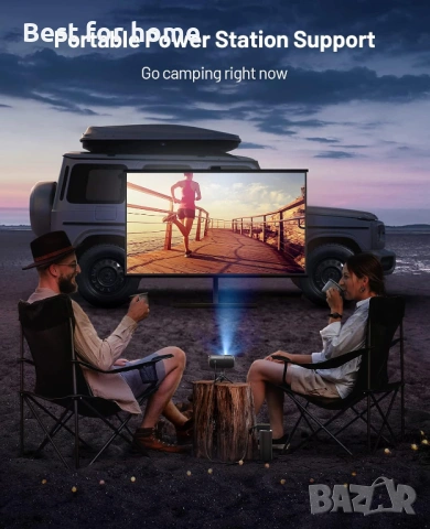 ELEPHAS проектор с 5G WiFi съвместим с TV Stick/HDMI/USB/iOS/Android, снимка 2 - Плейъри, домашно кино, прожектори - 53357455