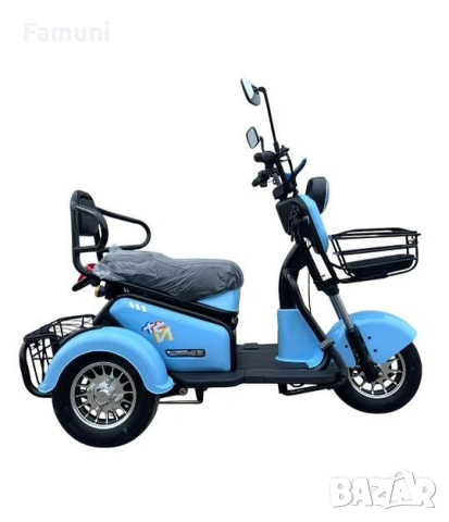 Електрическа Триколка PUDDING 1800W - Синя, снимка 3 - Мотоциклети и мототехника - 53777325