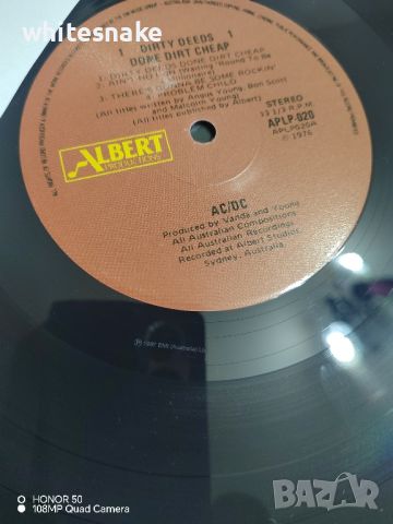 AC/DC "Dirtty Deeds done Dirt Cheap" ALBUM LP '76 Albert, Australia , снимка 4 - Грамофонни плочи - 45682822