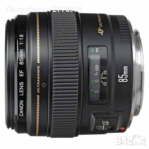 Canon EF 85mm F1.8 USM в безупречно състояние + сенник, снимка 2 - Обективи и филтри - 45263960